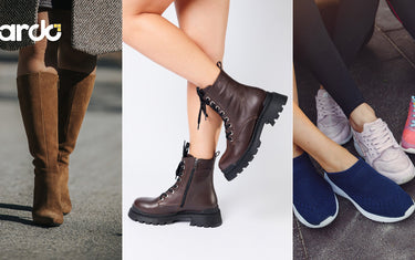 Tipo de calzado en fardo: bota, botín y zapatillas