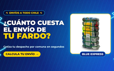 Calculadora de costo de envío de fardos de ropa con Blue Express