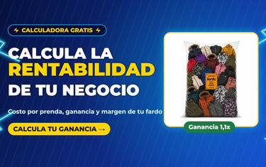 Calculadora de rentabilidad para negocio de fardos de ropa usada