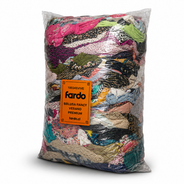 Pack X2 - Mini Vestidos + Blusas Fancy Verano Mujer Premium 70 Kg – incluye Blusas Fancy Verano Premium 25 kg (foto referencial)