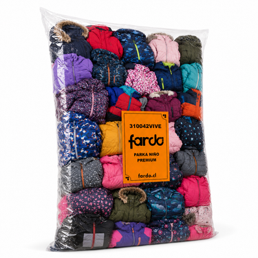 Pack X3 - Ski + Parka + Bota Nieve Niño 50 Kg – incluye Parkas Niño y Niña Premium 20 kg (foto referencial)