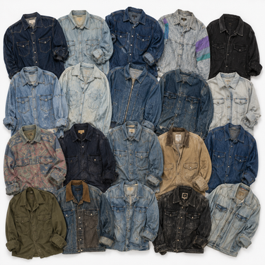 Saco camisas mezclilla denim hombre y mujer 20kg surtido de tallas y colores Fardo.cl