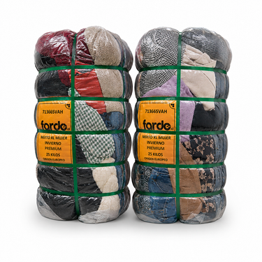 Pack x2 fardo mixto invierno tallas grandes mujer premium 50 kg importación europea - Fardo.cl