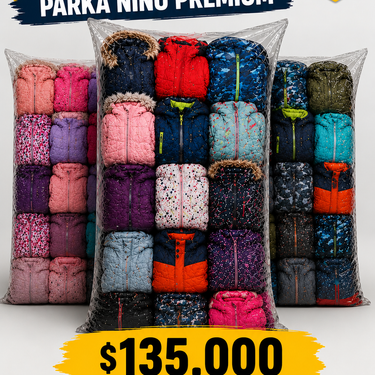pack x3 parkas modernas ninos invierno fardo