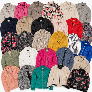 Variedad de chaquetas livianas para mujer: bomber, blazers y cortavientos europeos, saco por mayor Fardo.cl