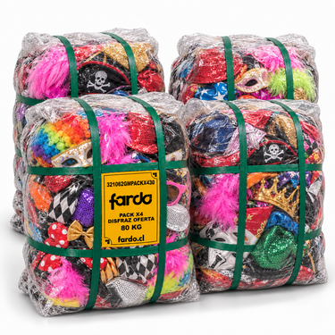 Pack X4 Disfraz Oferta 80 kg SKU 321062GMPACKX430 – Fardo.cl (FOTO REFERENCIAL)