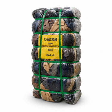 Fardo Abrigo 3/4 Hombre Oferta 20 kg SKU 324072GM – Fardo.cl (FOTO REFERENCIAL)