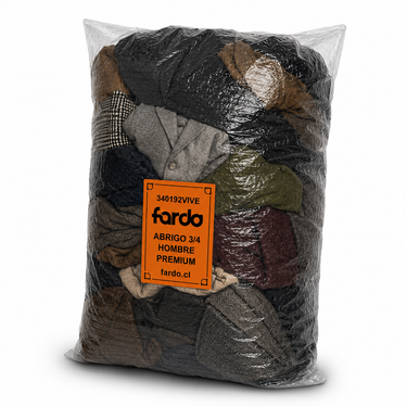 Pack X2 - Abrigos 3/4 Hombre + Abrigos 3/4 Mujer Premium 40 Kg – incluye Abrigos Hombre 3/4 Premium Europeo 20 kg (foto referencial)