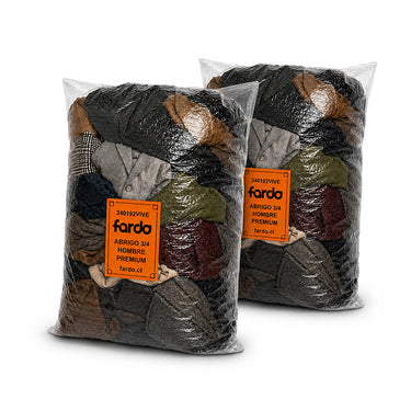 Pack X2 - Saco Abrigos Hombre 3/4 - 40 Kg