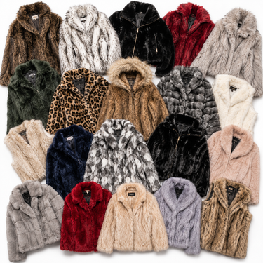 Saco Europeo Chaqueta Imitación Piel Mujer Premium 20 Kilos - Faux Fur por Mayor | Fardo.cl