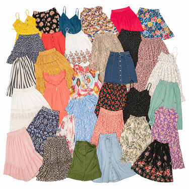 Saco mixto faldas y vestidos mujer verano premium europeo 20 kilos - variedad de estilos y colores