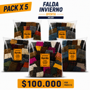 pack x5 faldas juvenil invierno premium fardo