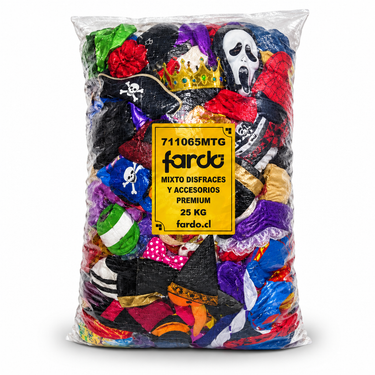 Saco Mixto Disfraces y Accesorios Premium 25 kg SKU 711065MTG – Fardo.cl (FOTO REFERENCIAL)