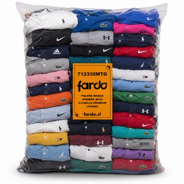 Saco Polera Marca Hombre Manga Corta Con Cuello Premium 25 kg