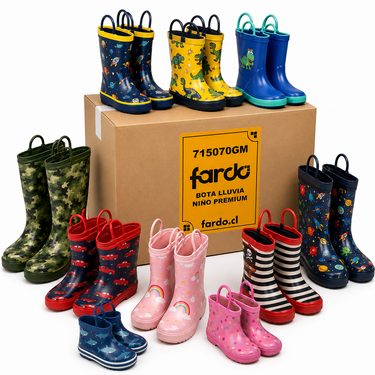 Caja de botas de lluvia para niños y niñas, calzado impermeable al por mayor – Fardo.cl