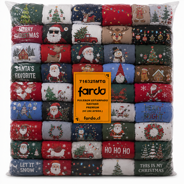 Saco Polerones Estampado Navidad Premium 25 kg