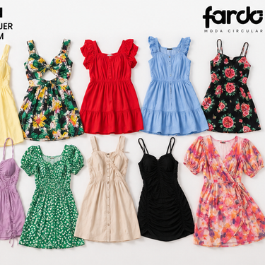 Mini vestidos mujer premium SKU 716451AUN - flatlay referencial