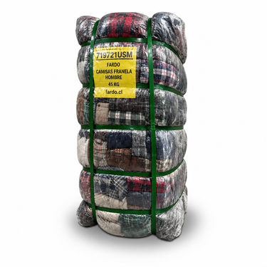Camisas Franela Hombre 45 kg SKU 719721USM – Fardo.cl (FOTO REFERENCIAL)