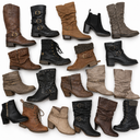 Selección de botas y botines mujer en caja de 10 kilos – Fardo.cl