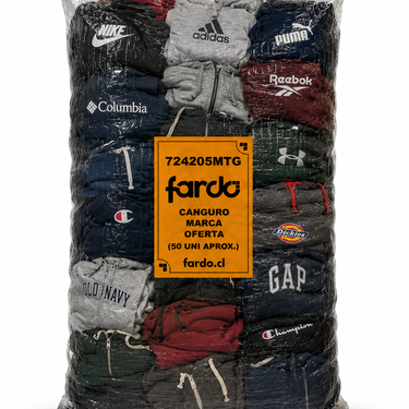 Saco polerones canguro marcas hombre y mujer 25kg - mayorista Fardo.cl