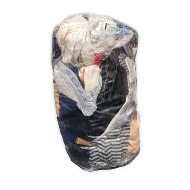Pack X100 Kilos - 100 Bolsas Paño De Polera Algodón Cortada Colores Embolsadas en 1 Kilo