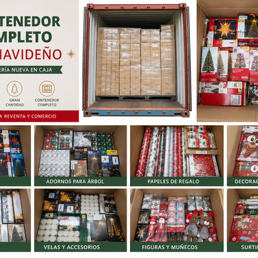Contenedor Menaje Navideño Nuevo LDL por Kilo – 7.000 kg Aprox | Decoración Navideña para Reventa