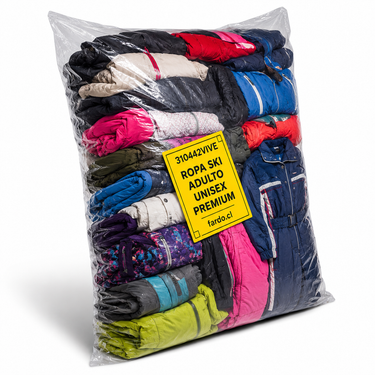Saco ropa ski adulto unisex premium 20 kg por mayor, ideal para reventa y negocio de arriendo de equipos de nieve