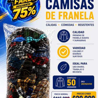 Camisas y Blusa Franela Oferta 20 kg